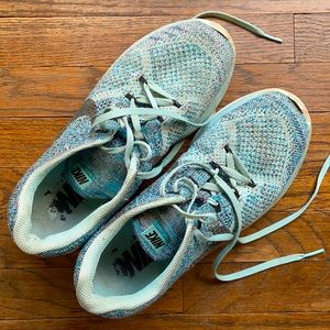 Teal Nike Flyknit Lunar 3 Sneakers